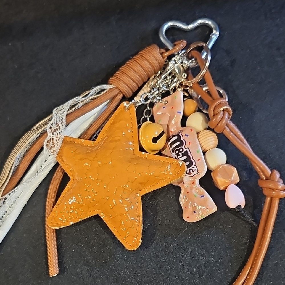 Star Bagcharm with Beads and Charms